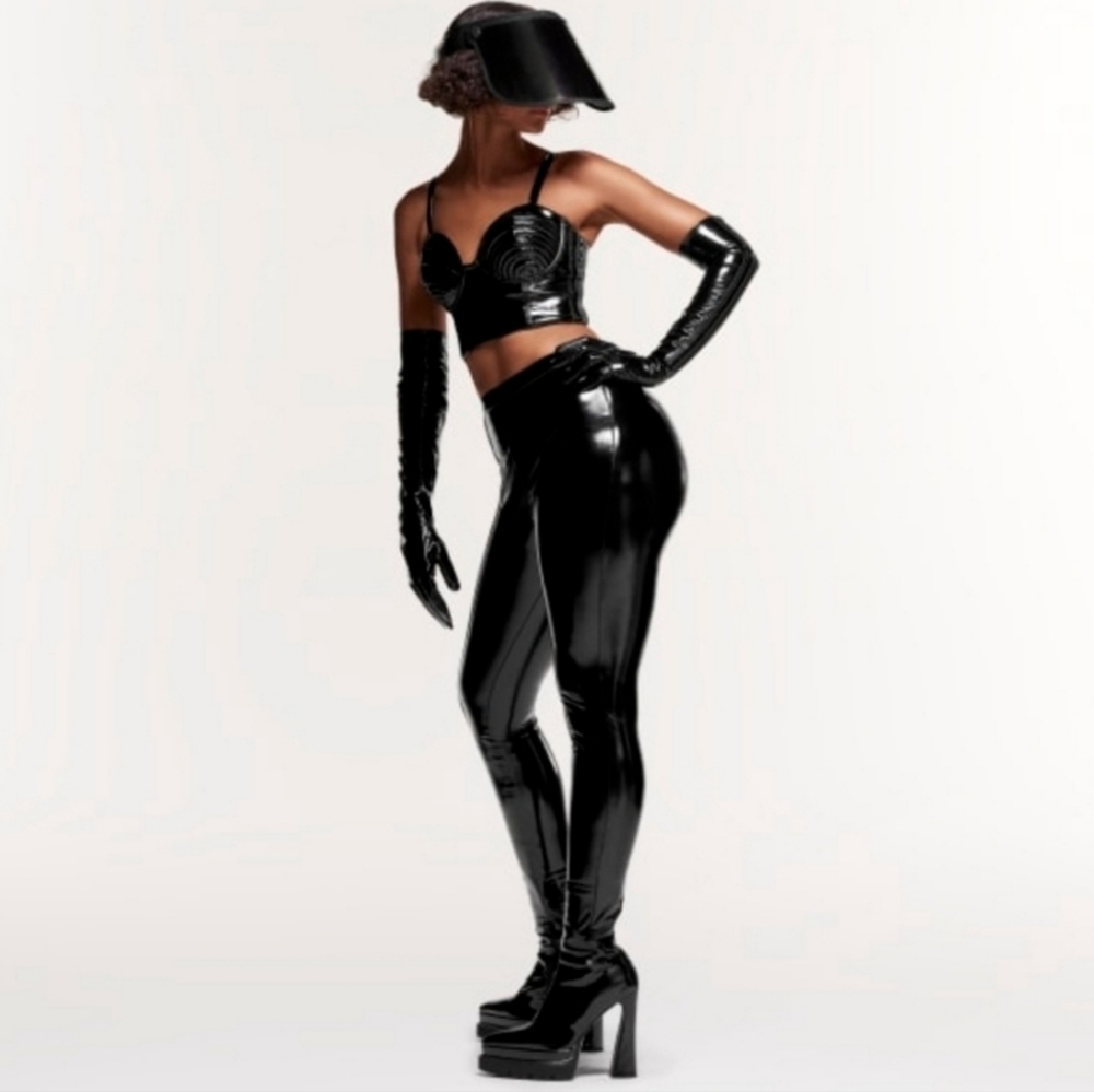 Adidas x Ivy Park Noir Latex Bustier - Picture 4 of 11